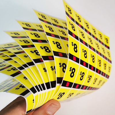 BOPP Marketing Niestandardowe naklejki detaliczne Drukuj CMYK Trwałe etykiety promocyjne Naklejki