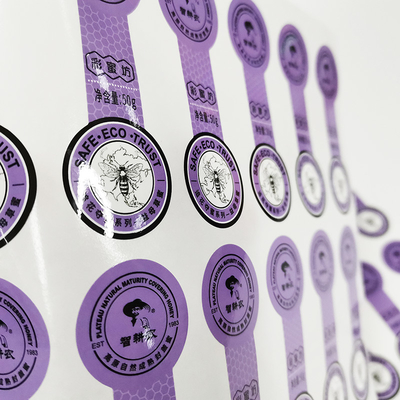 Błyszczące cyfrowe drukowane etykiety samoprzylepne do żywności Lollipop Kiss Cut Vinyl Stickers