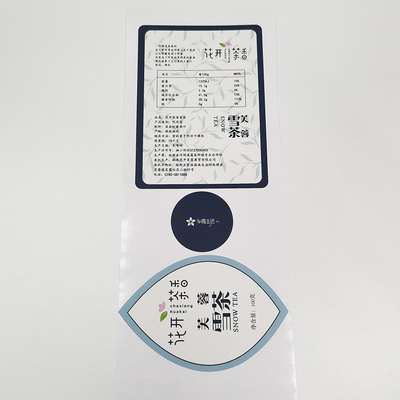 Etykiety na butelki Pantone CMYK Die Cut Juice Bottle Sticker