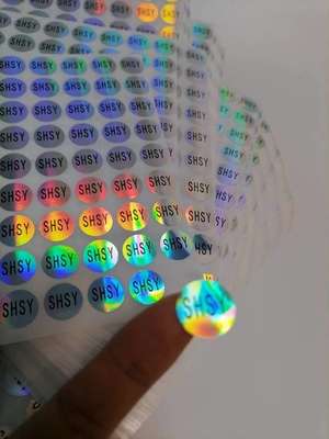 Easy Peel Holographic Seal Stickers Odporność na promieniowanie UV Drukowanie Trwały wodoodporny winyl