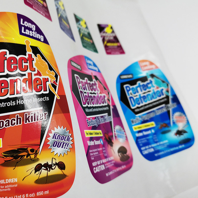 Błyszczące etykiety produktów chemicznych CMYK Wodoodporna matowa naklejka do laminowania
