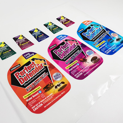 Błyszczące etykiety produktów chemicznych CMYK Wodoodporna matowa naklejka do laminowania