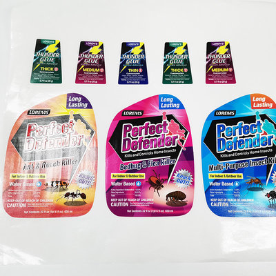 Błyszczące etykiety produktów chemicznych CMYK Wodoodporna matowa naklejka do laminowania