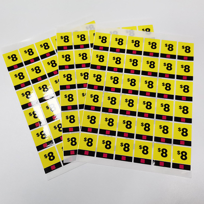 BOPP Marketing Niestandardowe naklejki detaliczne Drukuj CMYK Trwałe etykiety promocyjne Naklejki