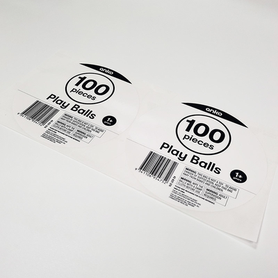 BOPP Packaging Label Stickers Syntetyczny CMYK Okrągły zdejmowany papier naklejkowy