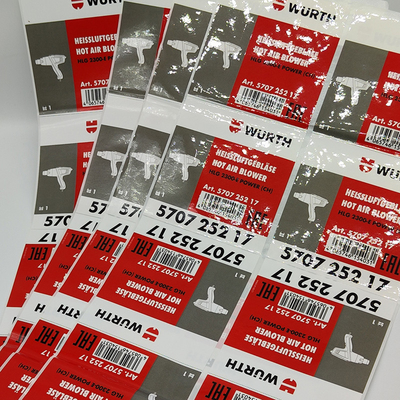 Błyszczący laminat Etykiety do pakowania Naklejki z atramentem na bazie wody Naklejki winylowe Matowy laminat
