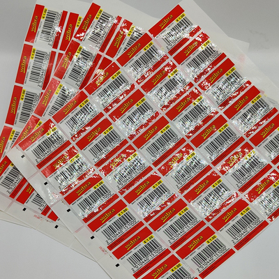 Prostokątne kody kreskowe Etykiety sklepów detalicznych Folia BOPP Kolory CMYK Etykieta cenowa sklepu spożywczego