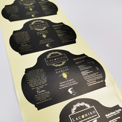 Die Cut BOPP Etykiety samoprzylepne do żywności Prostokątne, zdejmowane etykiety do tłoczenia folii