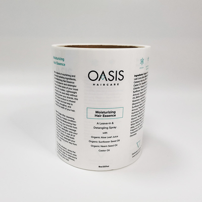 Glassine Paper Etykiety na butelki kosmetyczne CMYK White Label Produkty kosmetyczne