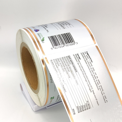 Glassine Etykiety produktów kosmetycznych Papier do nadruku CMYK Błyszczący papier do naklejek