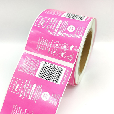 Błyszczące laminowane wodoodporne etykiety kosmetyczne CMYK Makeup White Label