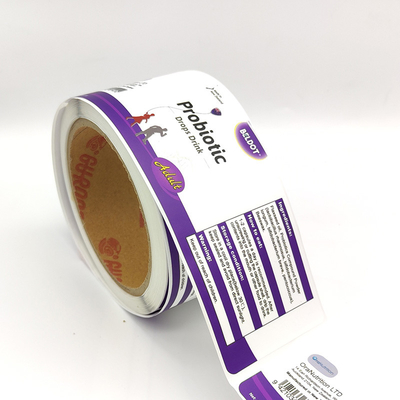 BOPP PET Label Produkty farmaceutyczne Etykiety Pharma Jar Zdejmowany klej
