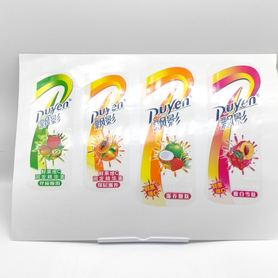 CMYK Cosmetic Sticker Design Prostokątne kosmetyki z PVC Pantone White Label