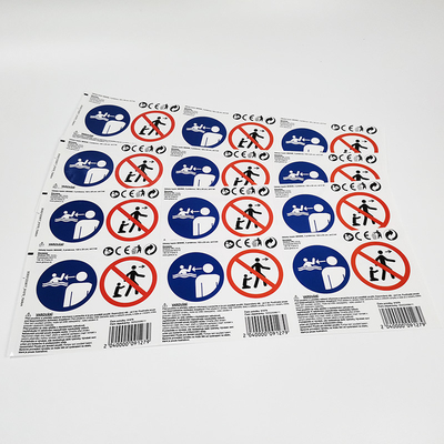 Druk CMYK Naklejki na etykiety ostrzegawcze 60 X 40 mm Winyl bezpieczeństwa budowlanego