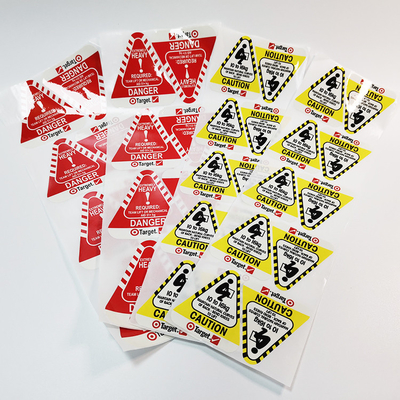 Prostokątna etykieta ostrzegawcza Etykieta samoprzylepna magazynowa o wymiarach 50 x 50 mm