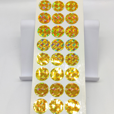 Małe hologramowe etykiety zapobiegające podrabianiu Matowe naklejki zabezpieczające CMYK