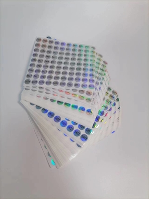 Easy Peel Holographic Seal Stickers Odporność na promieniowanie UV Drukowanie Trwały wodoodporny winyl