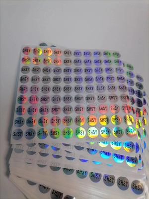 Easy Peel Holographic Seal Stickers Odporność na promieniowanie UV Drukowanie Trwały wodoodporny winyl